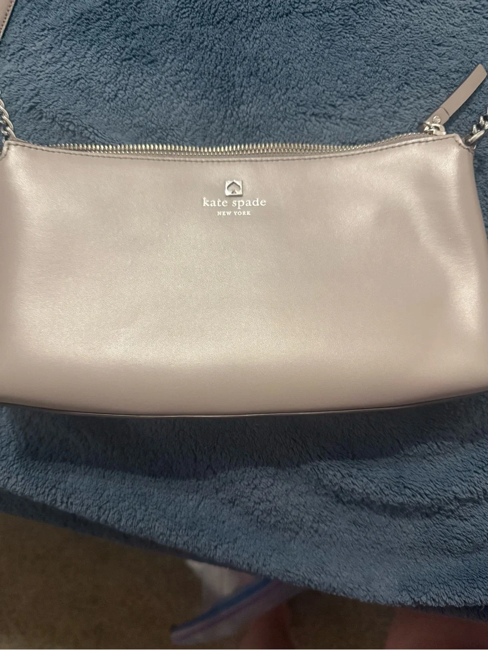 kate spade pale lavender leather mini shoulder bag